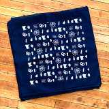 Navy blue bandanas with MN beer icons in white