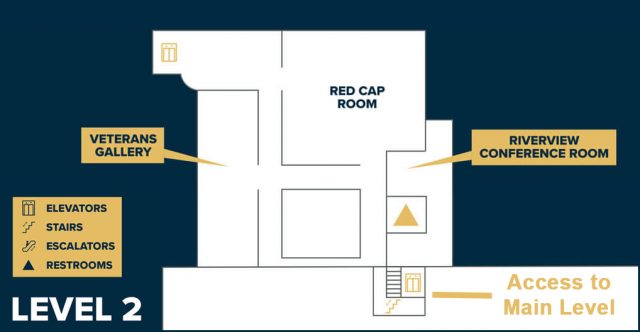 Map of Union Depot Upper Level with Conference Rooms