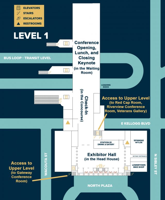 Map of the Union Depot Main Floor