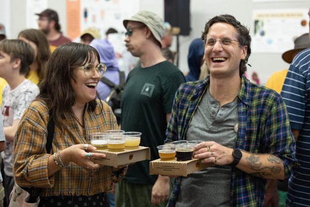 Fairgoers with Flights